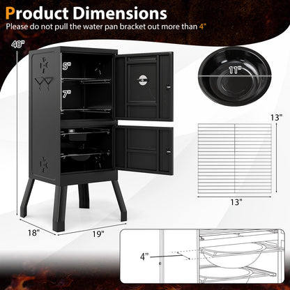 Vertical 2-Tier Outdoor Grill With Temperature Gauge, Black Outdoor Grills at Gallery Canada