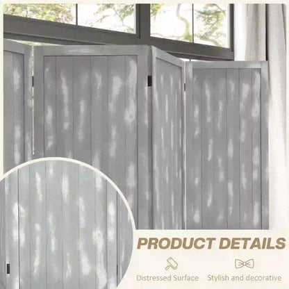 Foldable Screen Divider, 5.5', for Bedroom Office, Grey Room Dividers at Gallery Canada