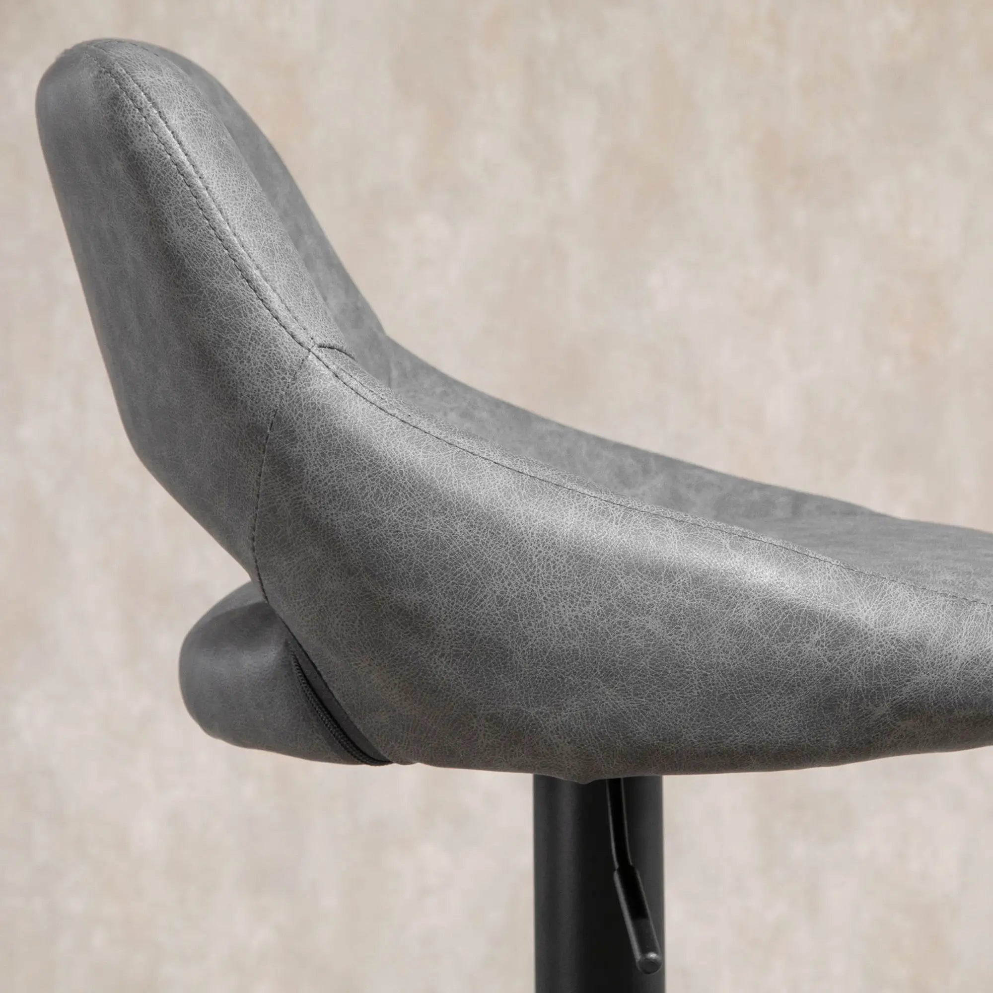 Swivel Counter Height Barstools Set of 2, Adjustable Height, Faux Leather, Grey Bar Stools at Gallery Canada