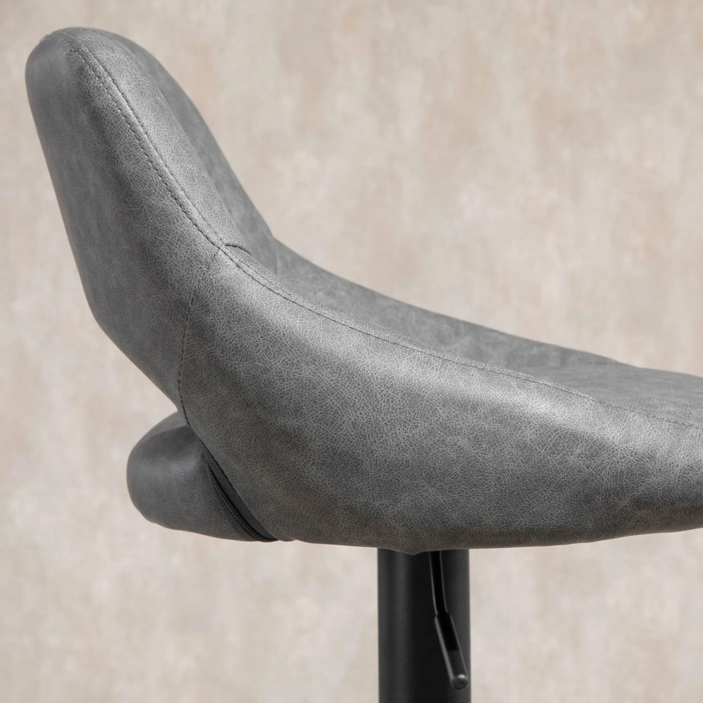 Swivel Counter Height Barstools Set of 2, Adjustable Height, Faux Leather, Grey Bar Stools at Gallery Canada