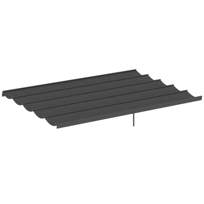 8.5'x11.5' Retractable Pergola Canopy Replacement, Dark Grey Gazebo Canopy Replacement Dark Grey at Gallery Canada