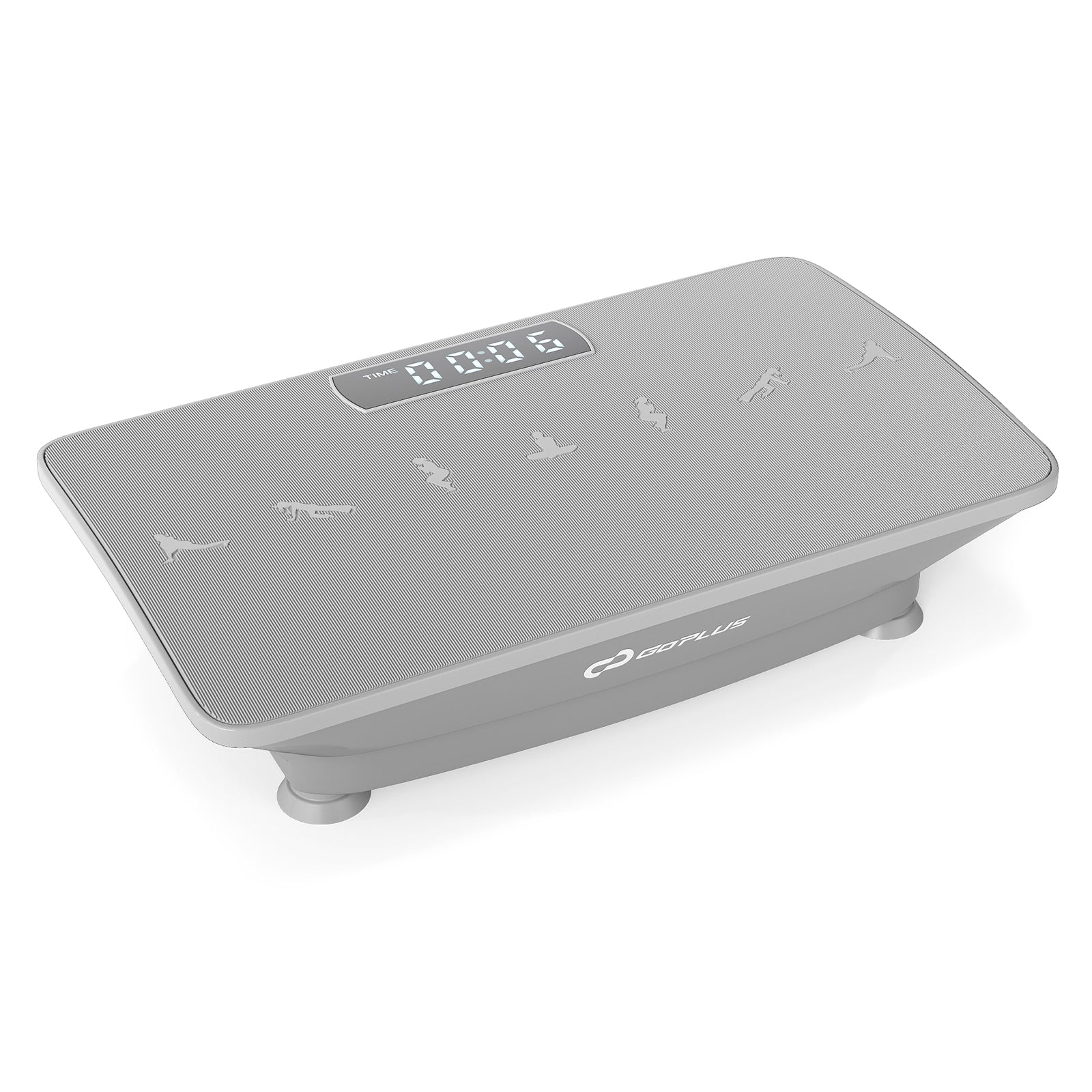 Vibration Plate Exercise Machine with Gravity Sensor for Home, Gray Vibration Exercise Machines Gray at Gallery Canada