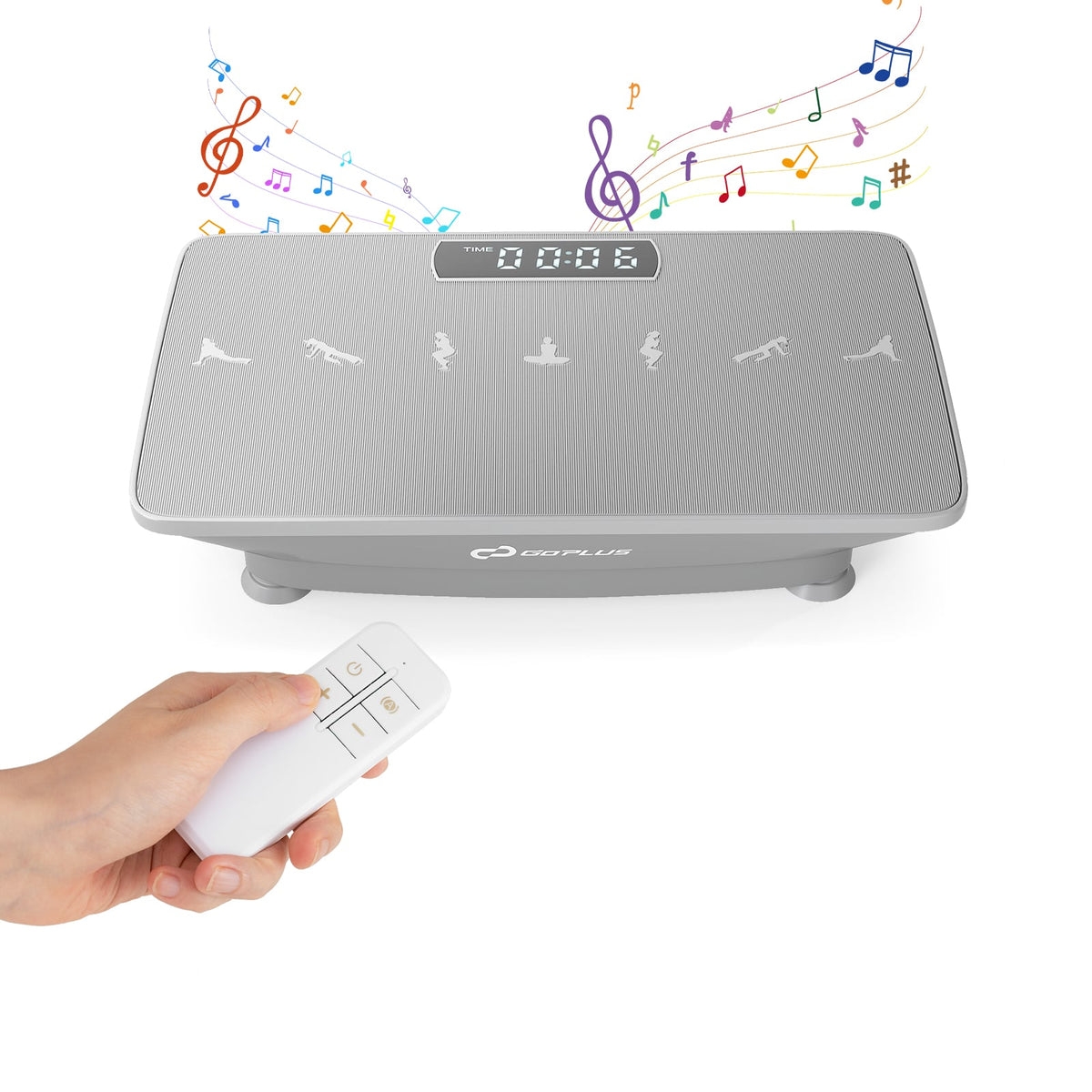 Vibration Plate Exercise Machine with Gravity Sensor for Home, Gray Vibration Exercise Machines at Gallery Canada
