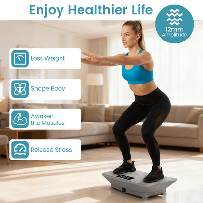 Vibration Plate Exercise Machine with Gravity Sensor for Home, Gray Vibration Exercise Machines at Gallery Canada