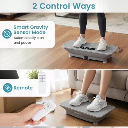 Vibration Plate Exercise Machine with Gravity Sensor for Home, Gray Vibration Exercise Machines at Gallery Canada