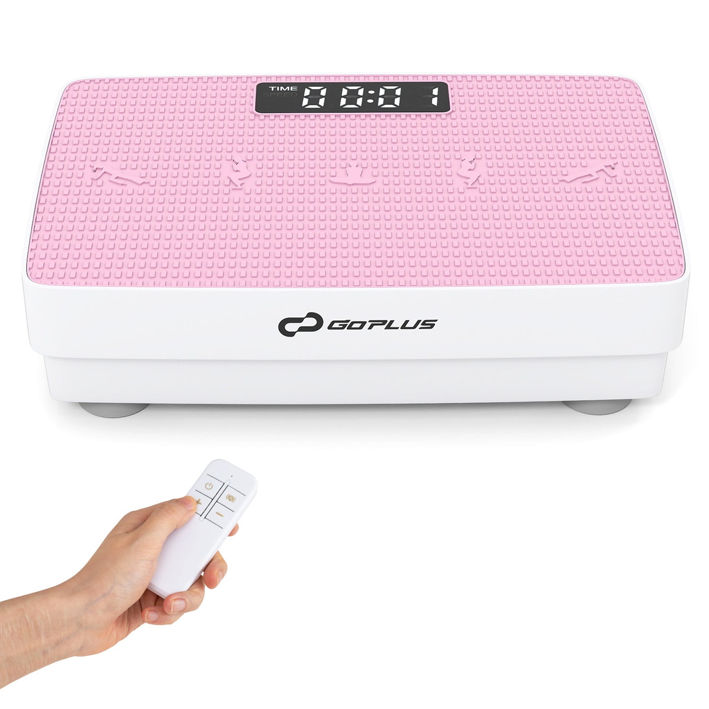 Vibration Plate Exercise Machine with Gravity Sensor and Remote Control for Home Gym, Pink Vibration Exercise Machines at Gallery Canada