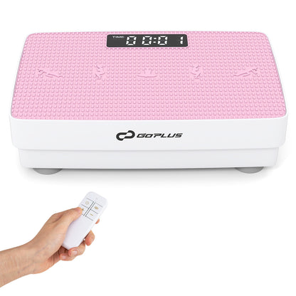 Vibration Plate Exercise Machine with Gravity Sensor and Remote Control for Home Gym, Pink Vibration Exercise Machines at Gallery Canada