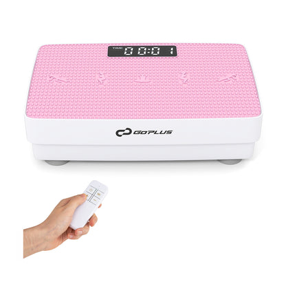 Vibration Plate Exercise Machine with Gravity Sensor and Remote Control for Home Gym, Pink Vibration Exercise Machines at Gallery Canada