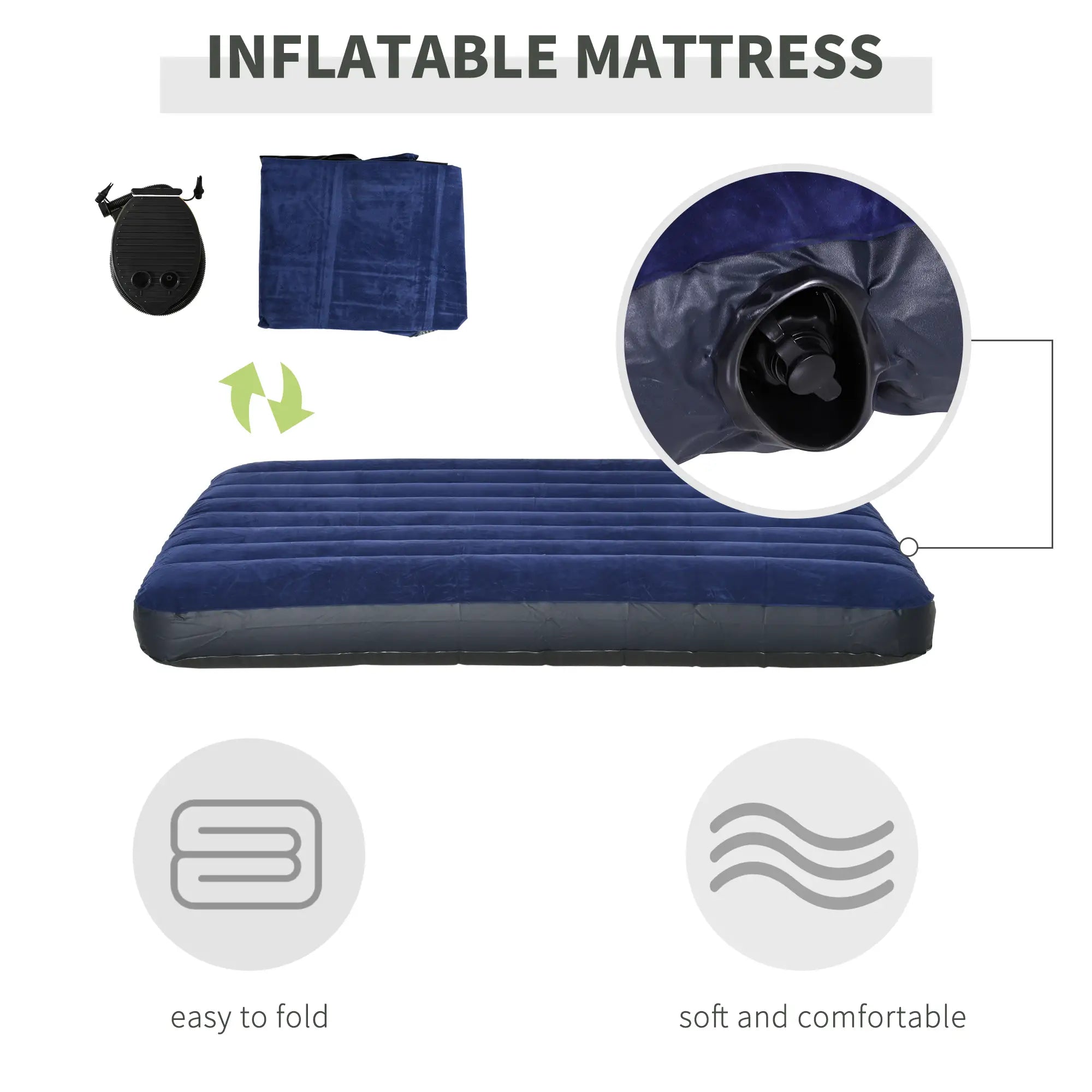 Camping Combo Tent Cot Air Mattress w/ Pump, Dark Green Camping Tents at Gallery Canada