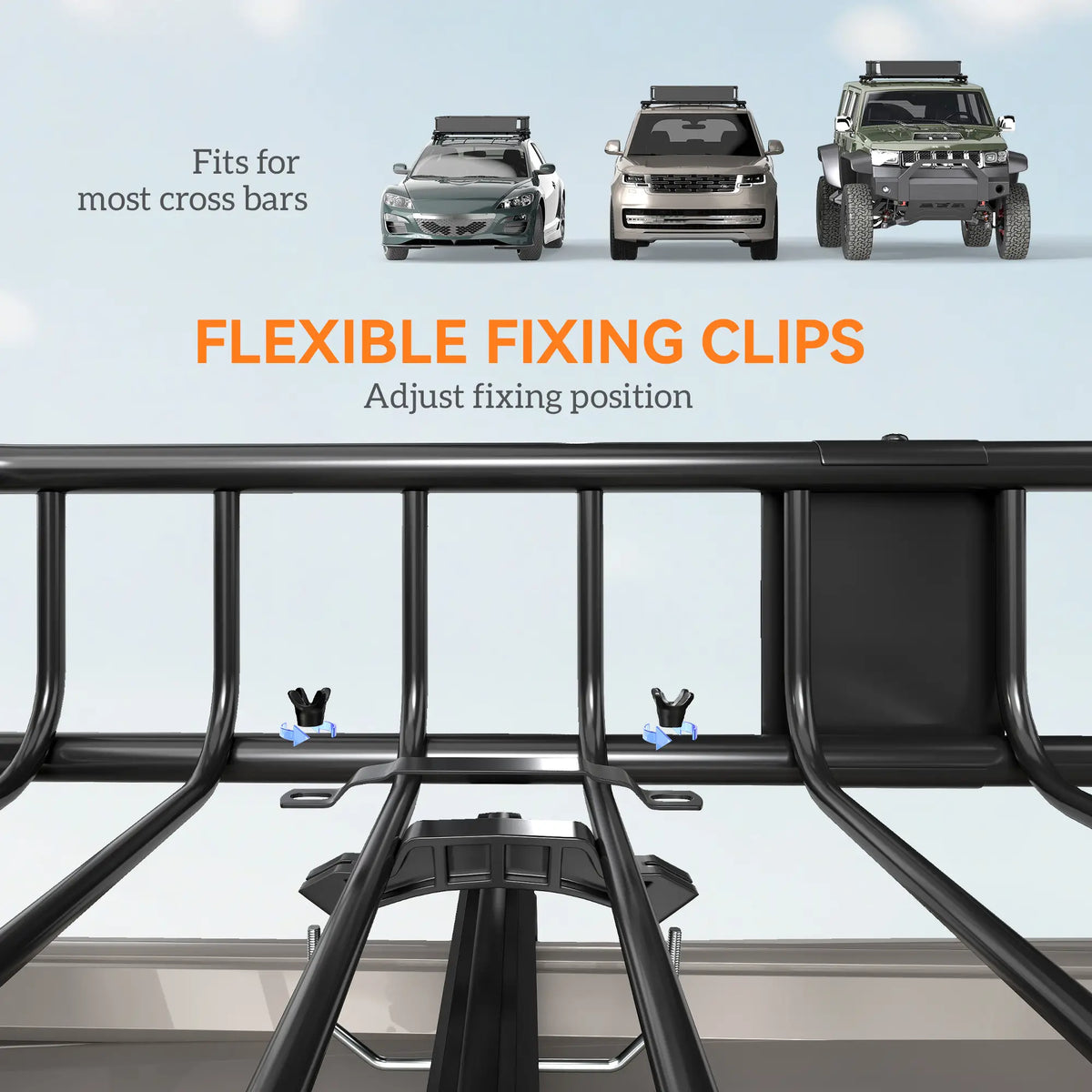 64" x 43" x 39" Adjustable Roof Rack, Universal Cargo Basket, 220 Lbs Automotive at Gallery Canada