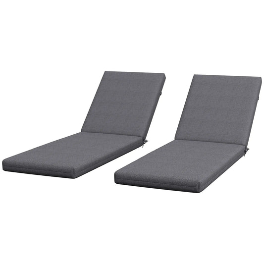 2-Piece Patio Chair Cushion Set with Ties, Indoor Outdoor, Grey Patio Chair Cushions Grey at Gallery Canada