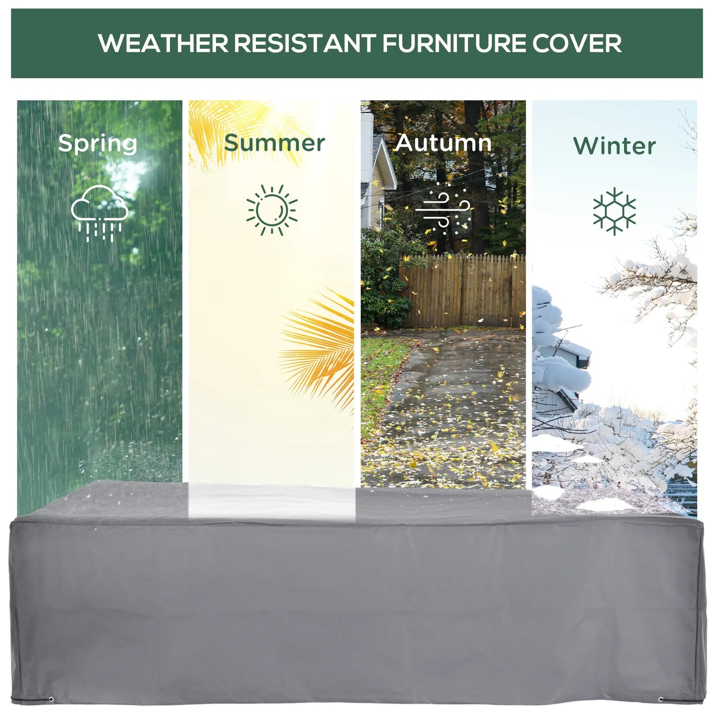 Waterproof Outdoor Furniture Cover, 97" x 65" x 26", Grey Patio Furniture Covers at Gallery Canada