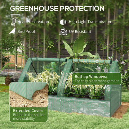 6' x 3' Metal Planter Box With Cover, Raised Garden Bed, Green And Dark Grey Galvanized Planter Boxes at Gallery Canada