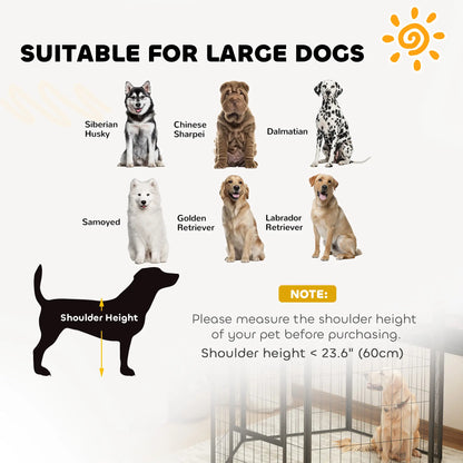 6 Panels Heavy Duty Dog Playpen, 39" Height, Portable Foldable