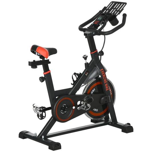Adjustable Upright Exercise Bike, LCD Display, Indoor Cycling, Adjustable Resistance, Red Exercise & Stationary Bikes Red, Black at Gallery Canada