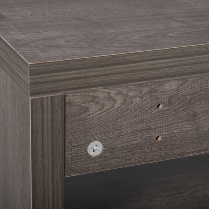 Floating TV Stand for 50" TVs, Wall Mounted, Wood Grain, Dark Grey TV Stands at Gallery Canada