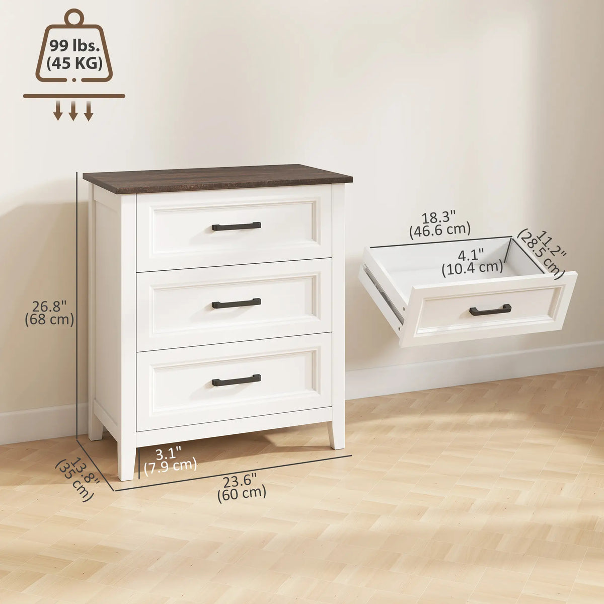 3 Drawer Dresser Chest For Bedroom Storage Chest Of Drawers Storage Cabinets at Gallery Canada