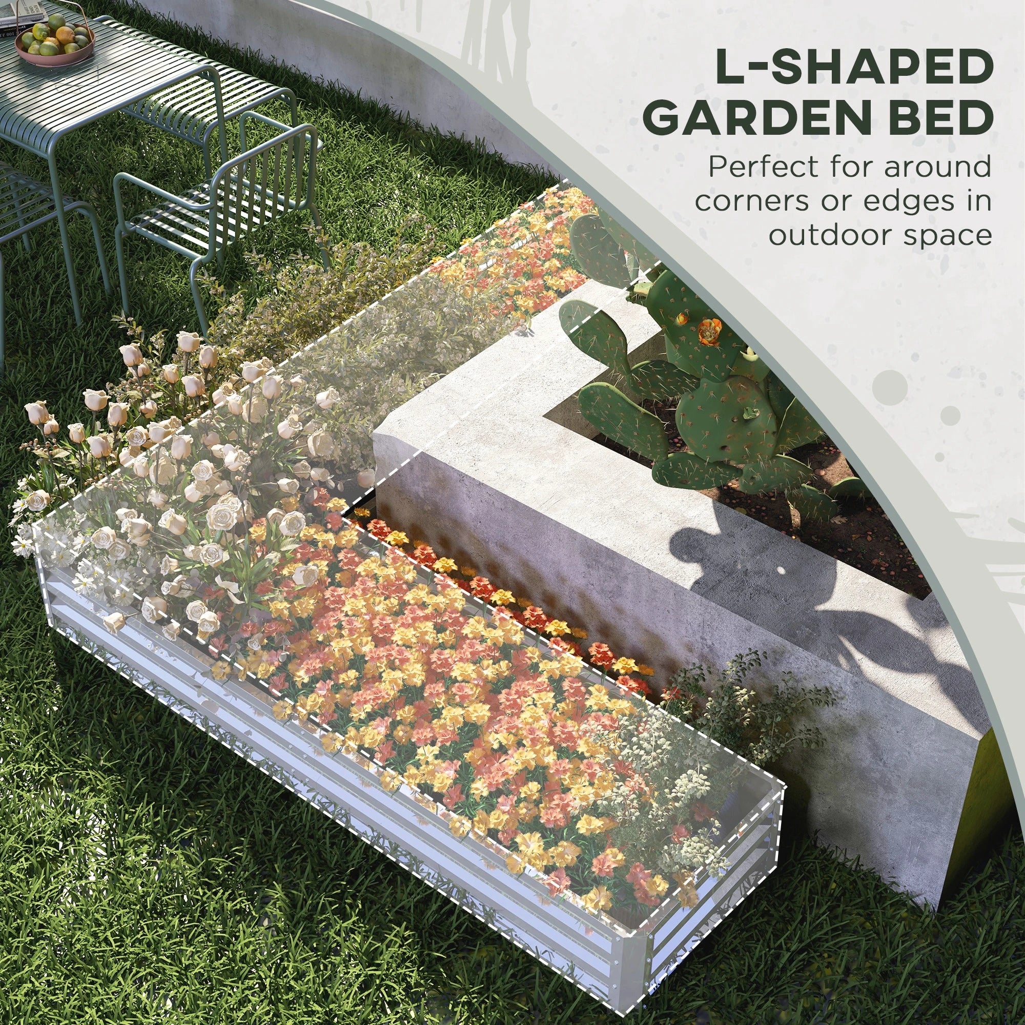 Galvanized Steel Raised Garden Bed, 82