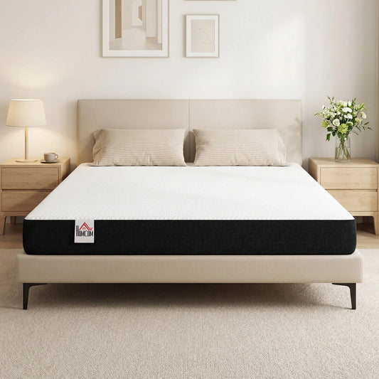 8 Inch Memory Foam Mattress, King, Medium Firm, CertiPUR-US Mattresses White, Grey at Gallery Canada