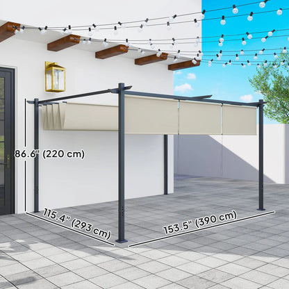 10' x 12' Retractable Pergola Canopy, Wall Mounted or Free Standing, UPF30+ Pergolas at Gallery Canada