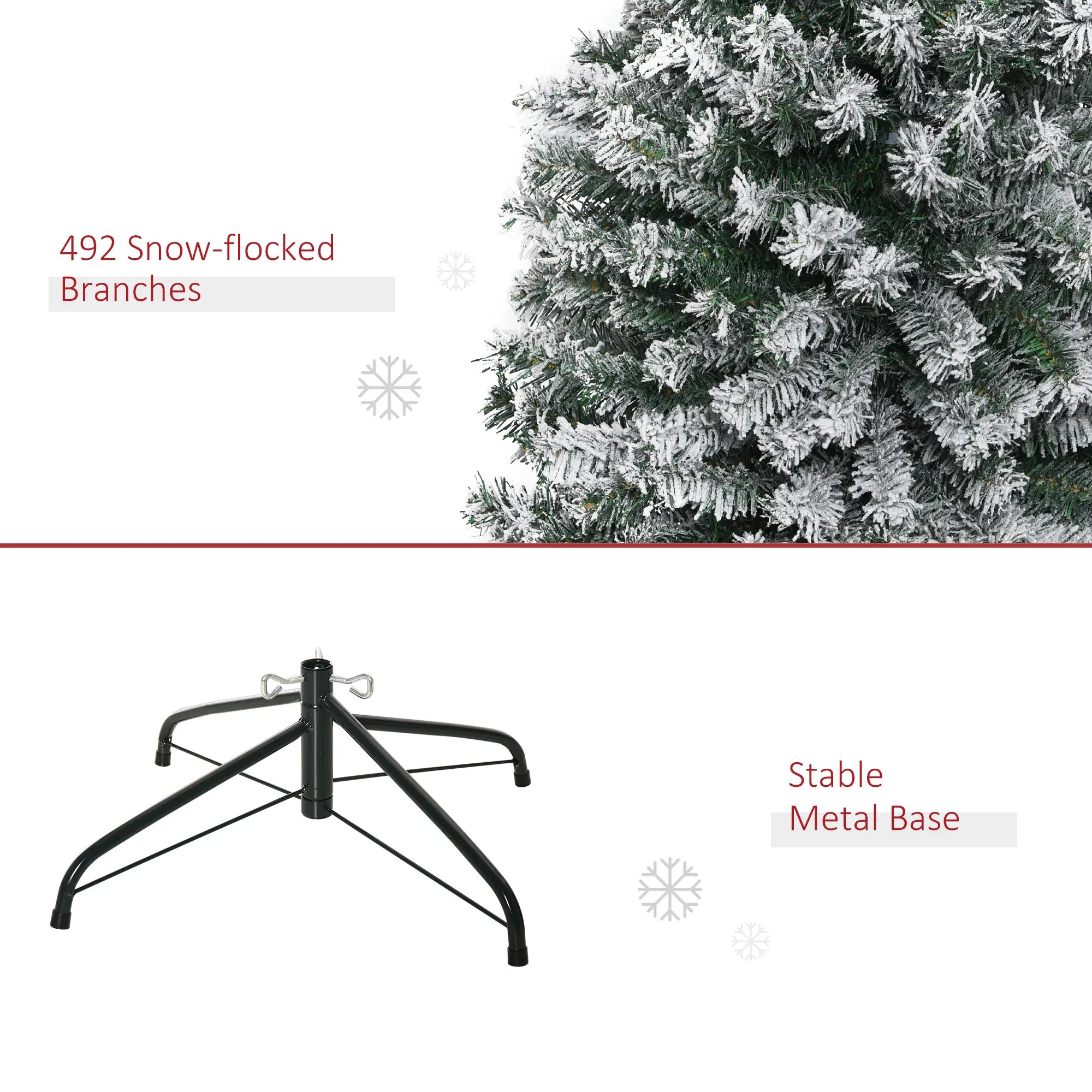 6ft Flocked Pencil Christmas Tree, Realistic Branch Tips, Green Pencil Christmas Trees at Gallery Canada