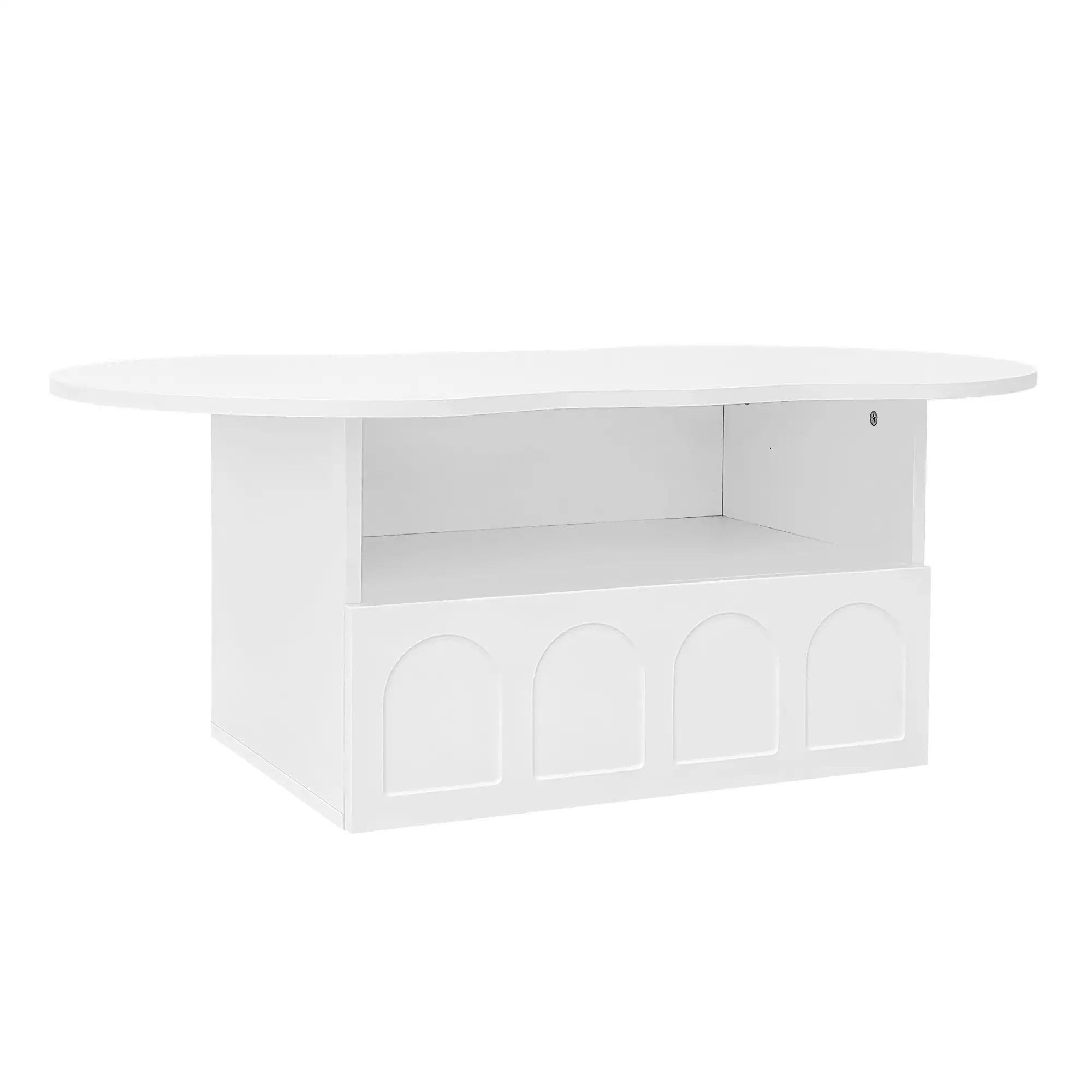 Coffee Table with Drawer, Open Storage, 39.5