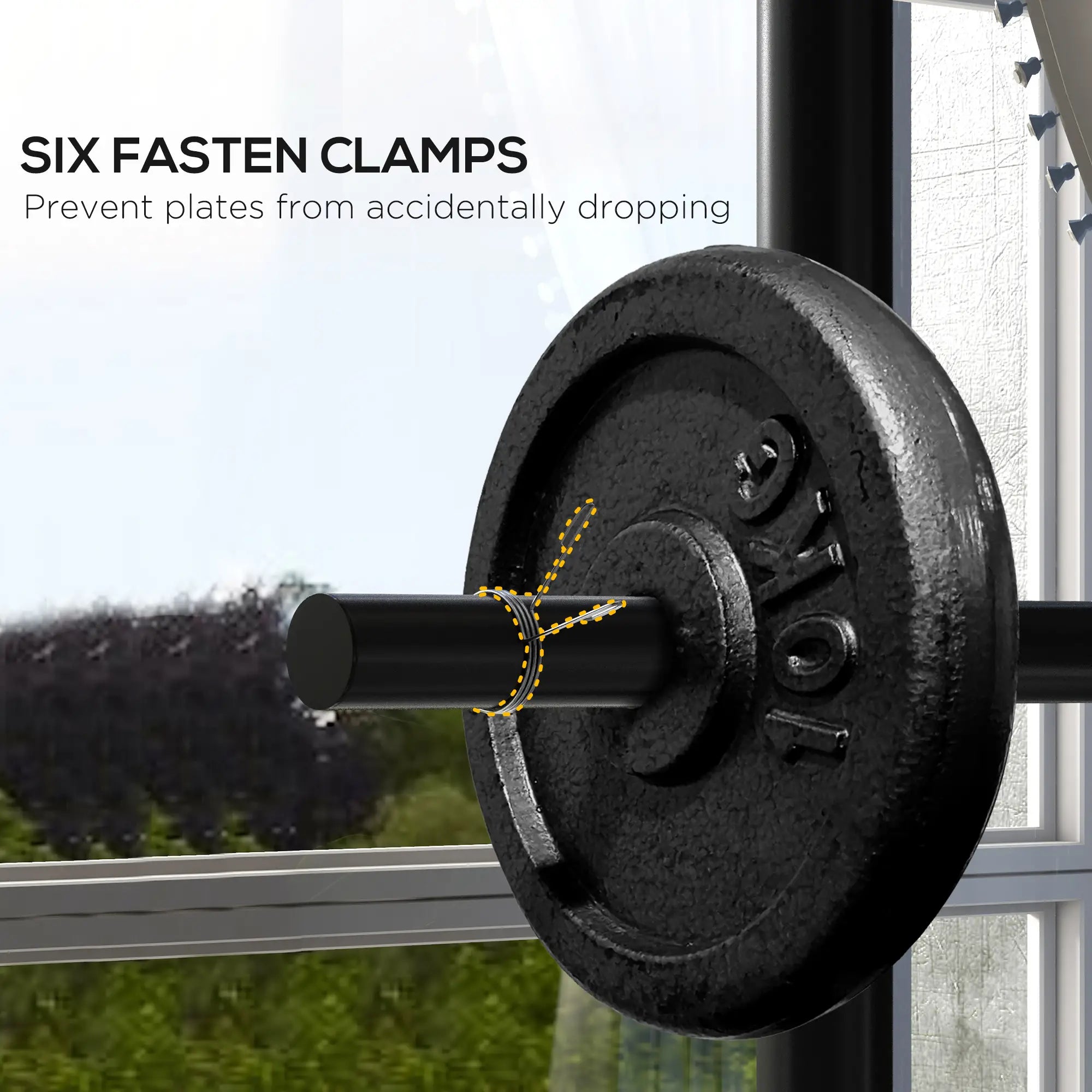 Weight Plate Rack, Holder for 2 Inch Plates and Bars, 440 Lbs Capacity More-Strength Training Equipment at Gallery Canada