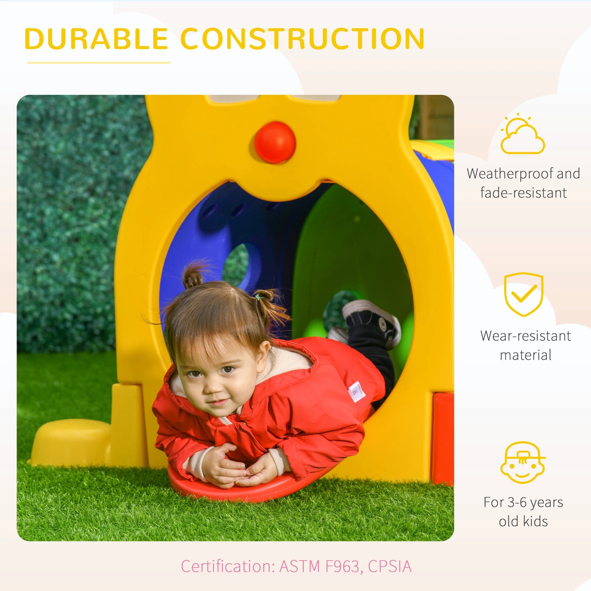 Caterpillar Tunnel for Kids, 3-6 Years, Multicoloured Children's Play Tunnels at Gallery Canada