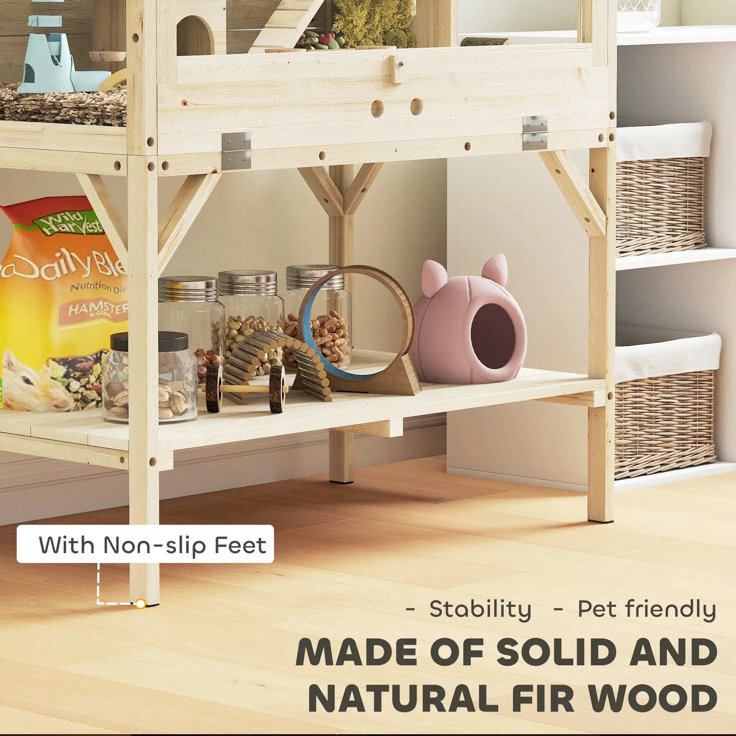 Wooden Hamster Cage, Openable Top, Water Bottle, Transparent Panels, Transparent Hamster Cages at Gallery Canada