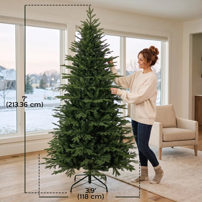 7ft Artificial Christmas Tree Full Hinged Xmas Tree, Green Artificial Christmas Trees at Gallery Canada