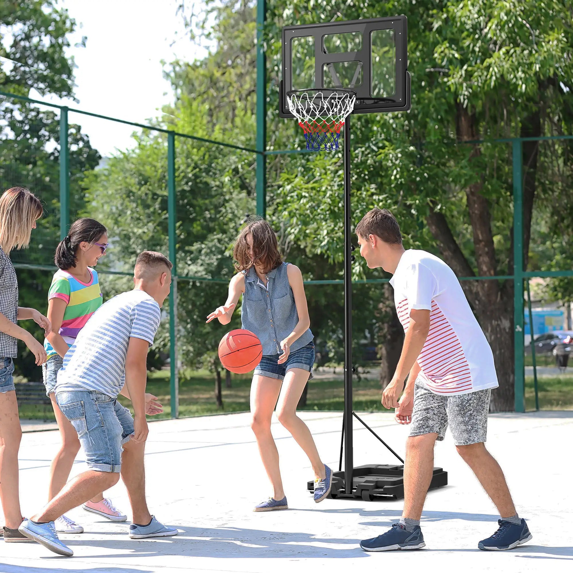 Portable Basketball Hoop, 7.5-10ft, 43