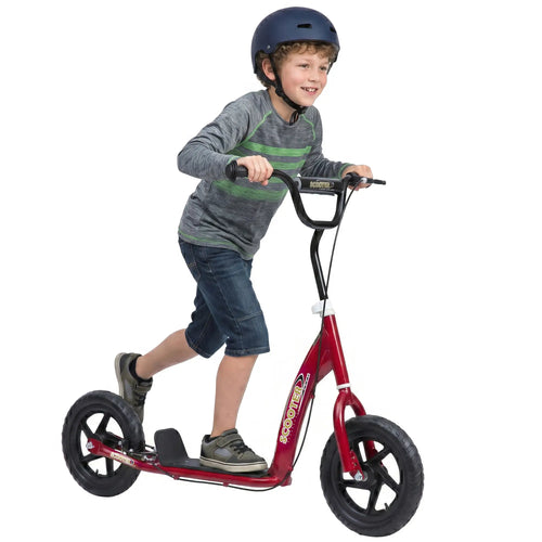 Kids Scooter, Street Bike, 12'' Tire, 5-12 Years, Red