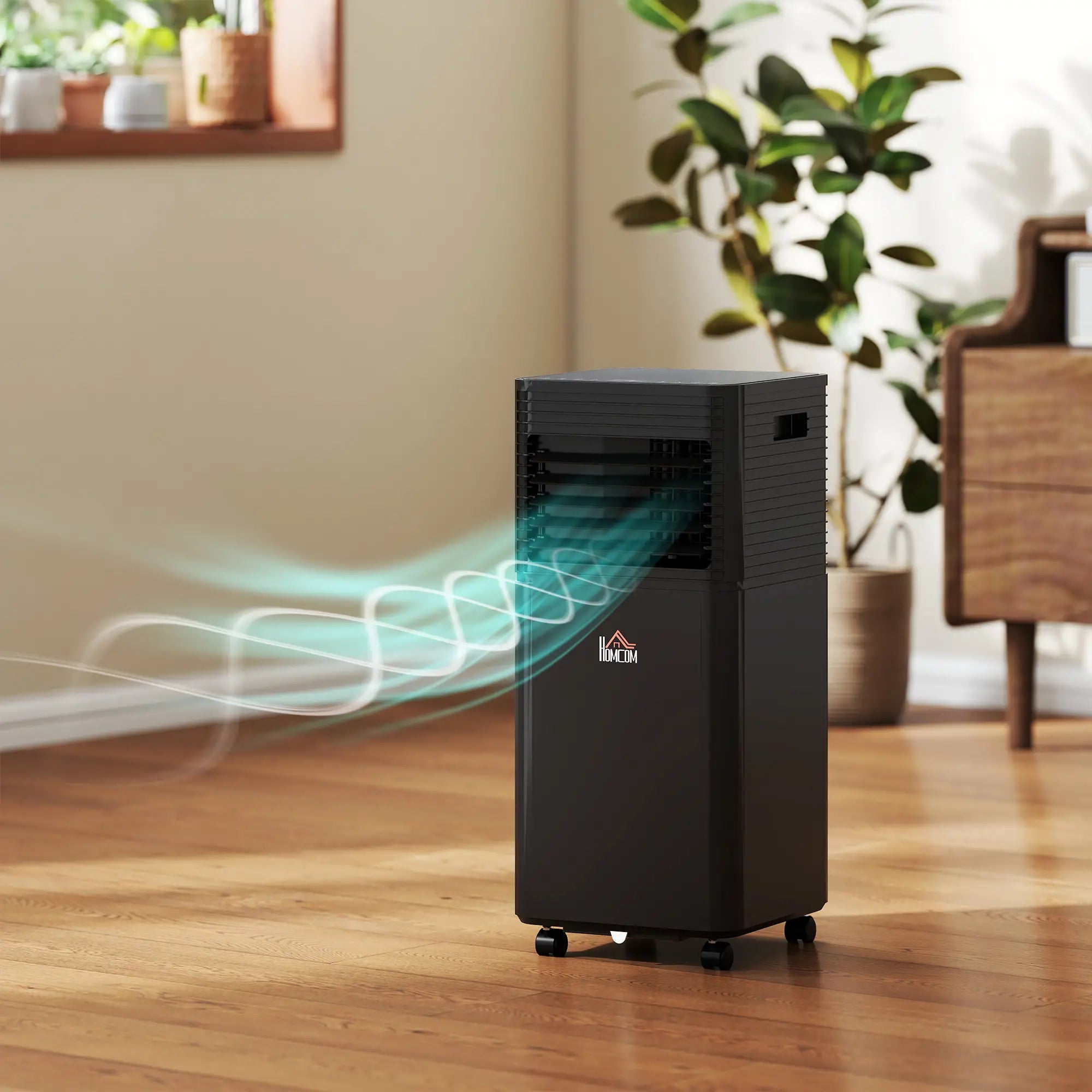 8000 BTU Portable Air Conditioner, Fan, Dehumidifier, Remote, 24H Timer, Black Air Conditioner at Gallery Canada