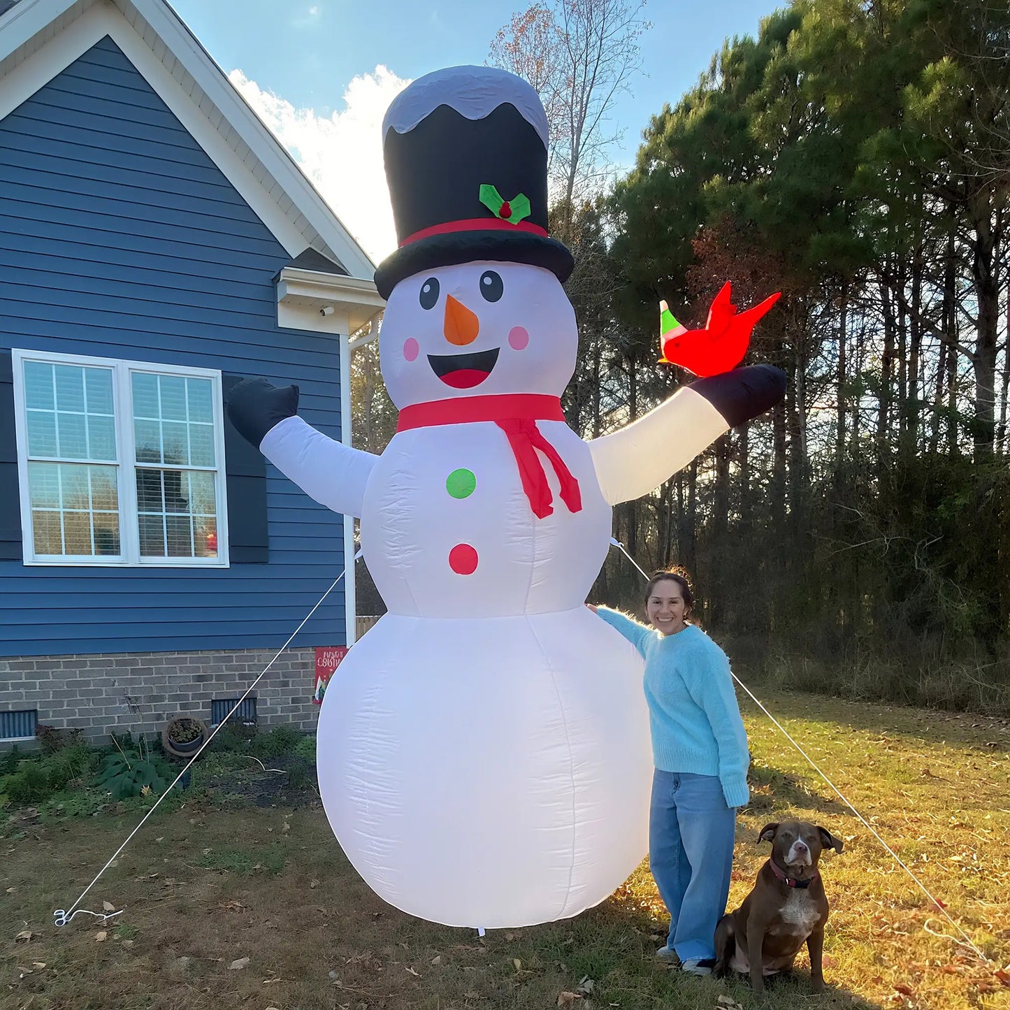 12FT Inflatable Snowman, Rotating LED Light, Indoor Outdoor Decor Christmas Inflatables at Gallery Canada