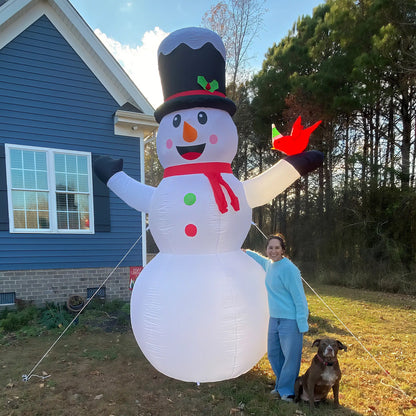 12FT Inflatable Snowman, Rotating LED Light, Indoor Outdoor Decor Christmas Inflatables at Gallery Canada