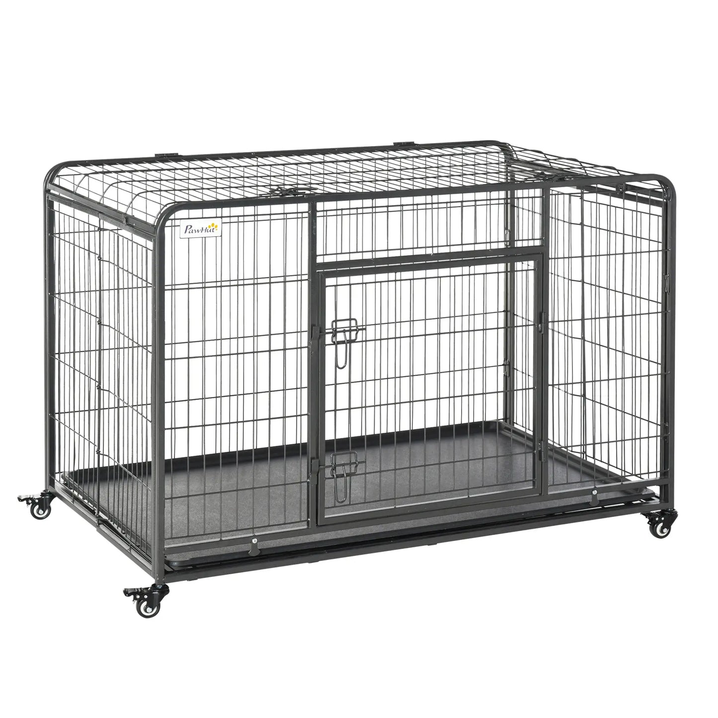 Heavy Duty Folding Dog Crate, Extra Large, 49" x 30" x 32" Houses, Kennels & Pens Dark Grey at Gallery Canada