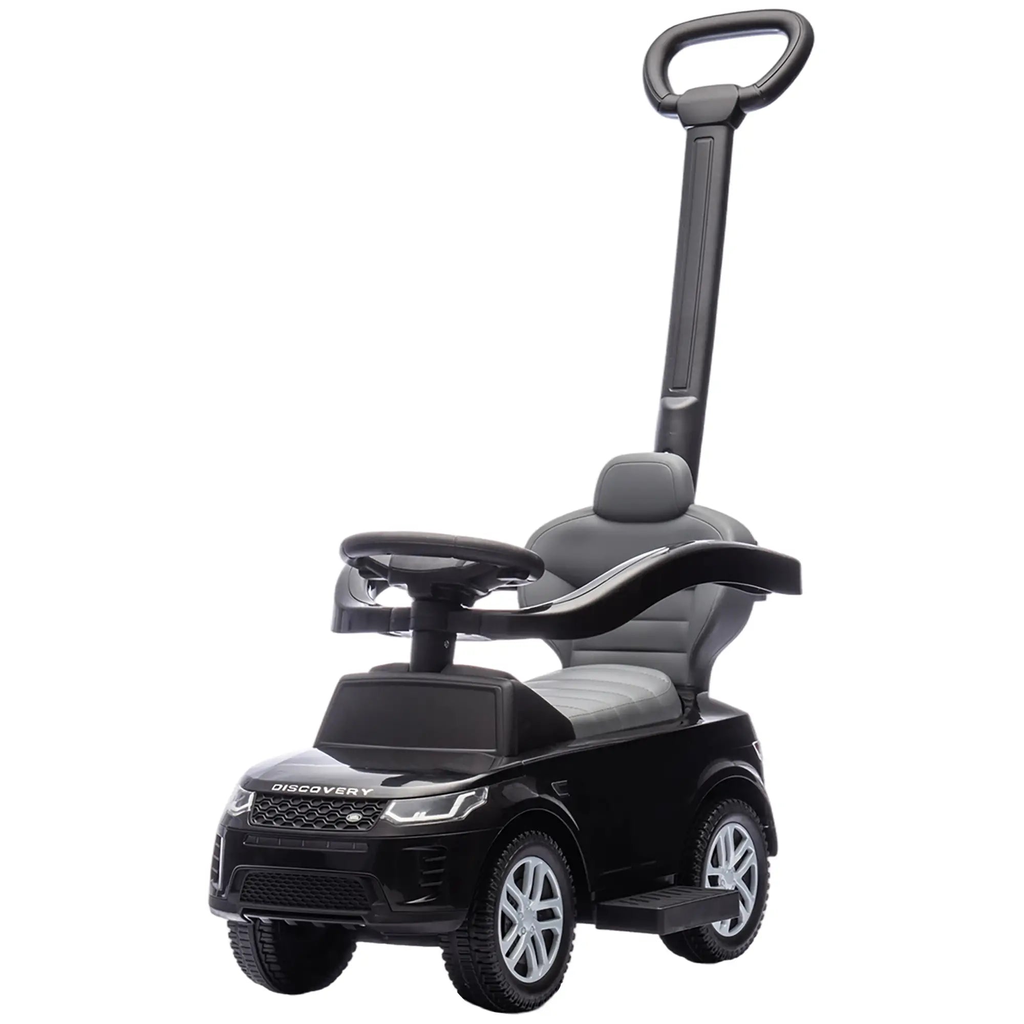 Land Rover Discovery 2-in-1 Ride On Push Car, Black Push Cars for Toddlers Black at Gallery Canada