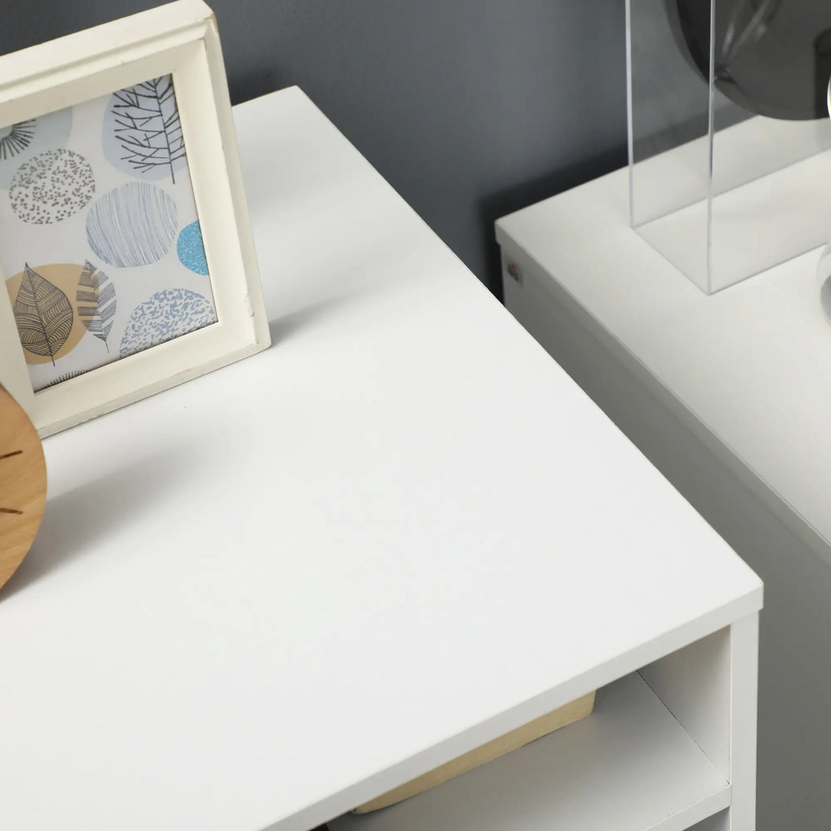 Vertical Filing Cabinet, Mobile 3 Drawers, 4 Shelves, White Office Cabinets & Cupboards at Gallery Canada