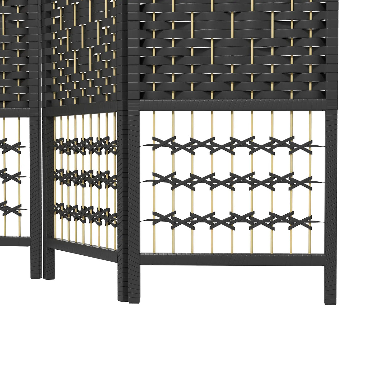 3 Panel Folding Room Divider, Portable Privacy Screen, Black Room Dividers at Gallery Canada