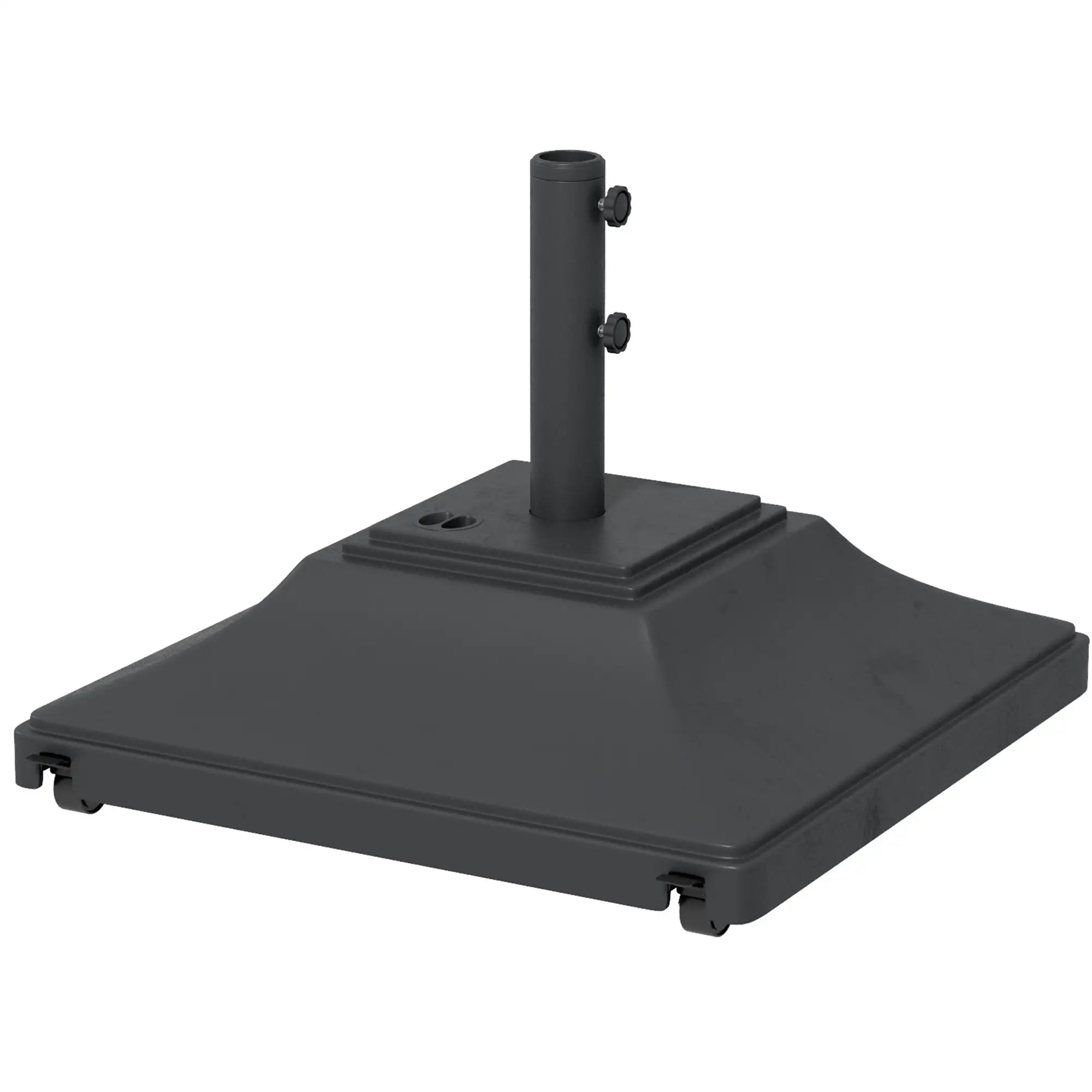 Square Umbrella Base With Wheels, 99 Lbs Water Or 132 Lbs Sand Filled, Black Umbrella Bases at Gallery Canada