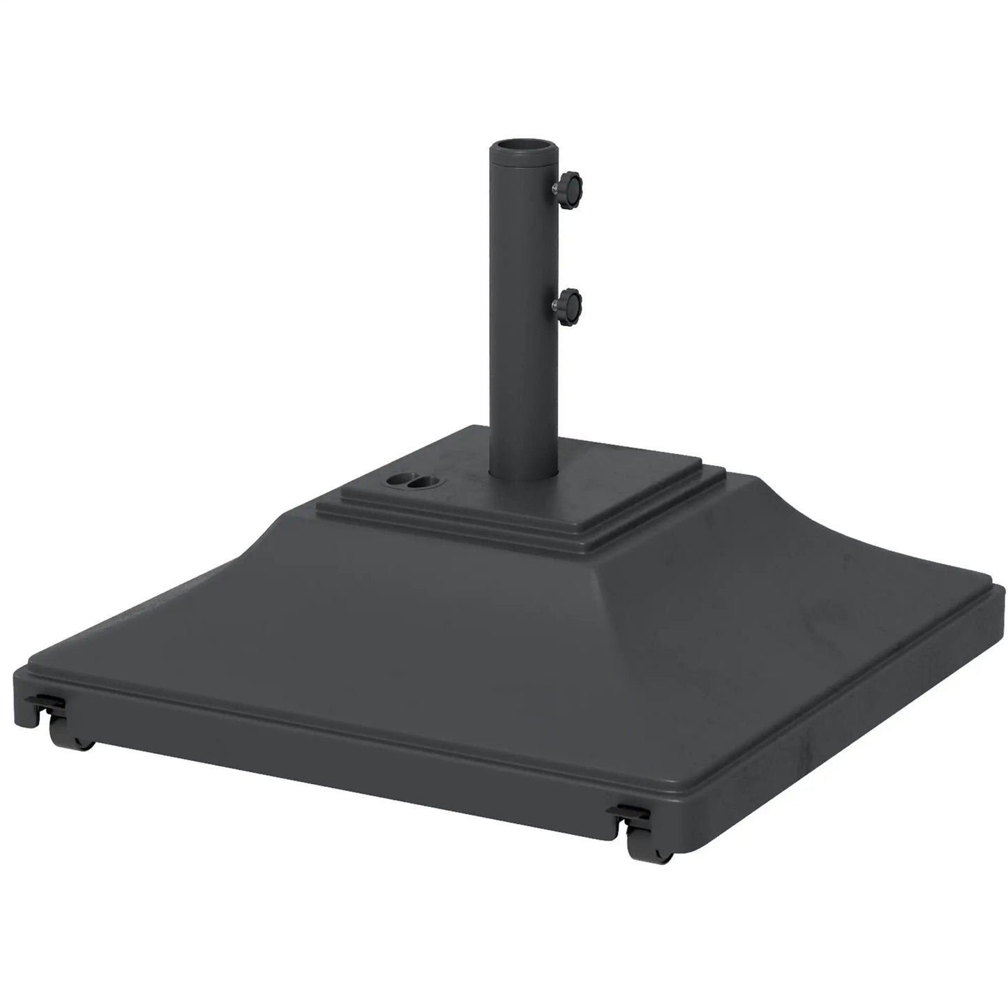 Square Umbrella Base With Wheels, 99 Lbs Water Or 132 Lbs Sand Filled, Black Umbrella Bases at Gallery Canada