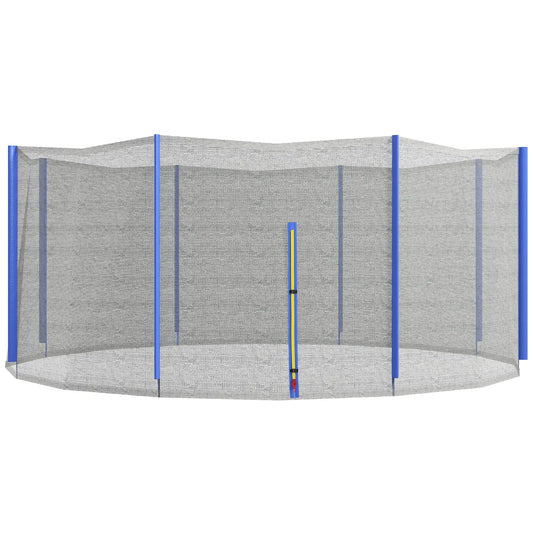 14ft Round Trampoline Net Enclosure, 8 Straight Poles, Blue Trampolines Blue and Black at Gallery Canada