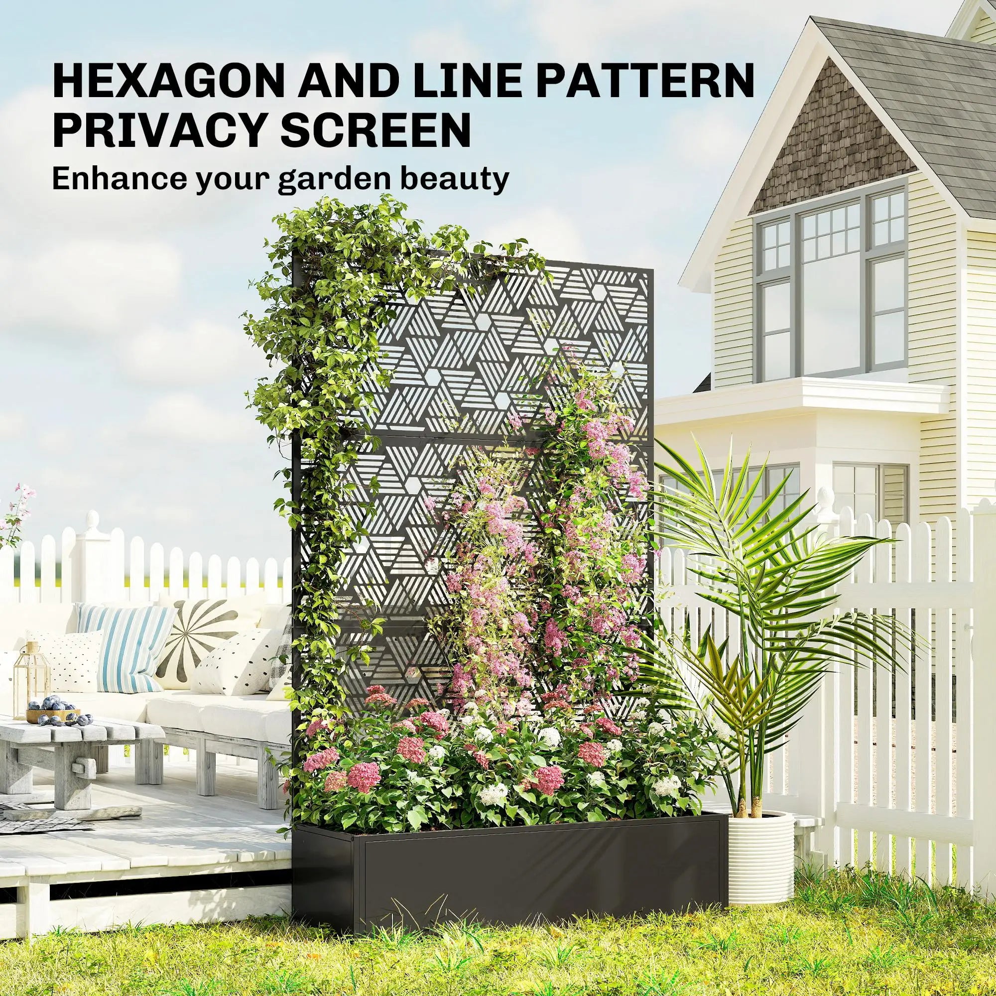 Metal Planter Box With Trellis, 70