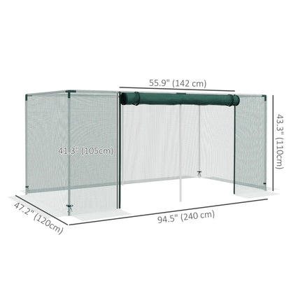 Galvanized Steel Crop Cage, Plant Protection Tent, 8' x 4', Green Walk In Greenhouses at Gallery Canada