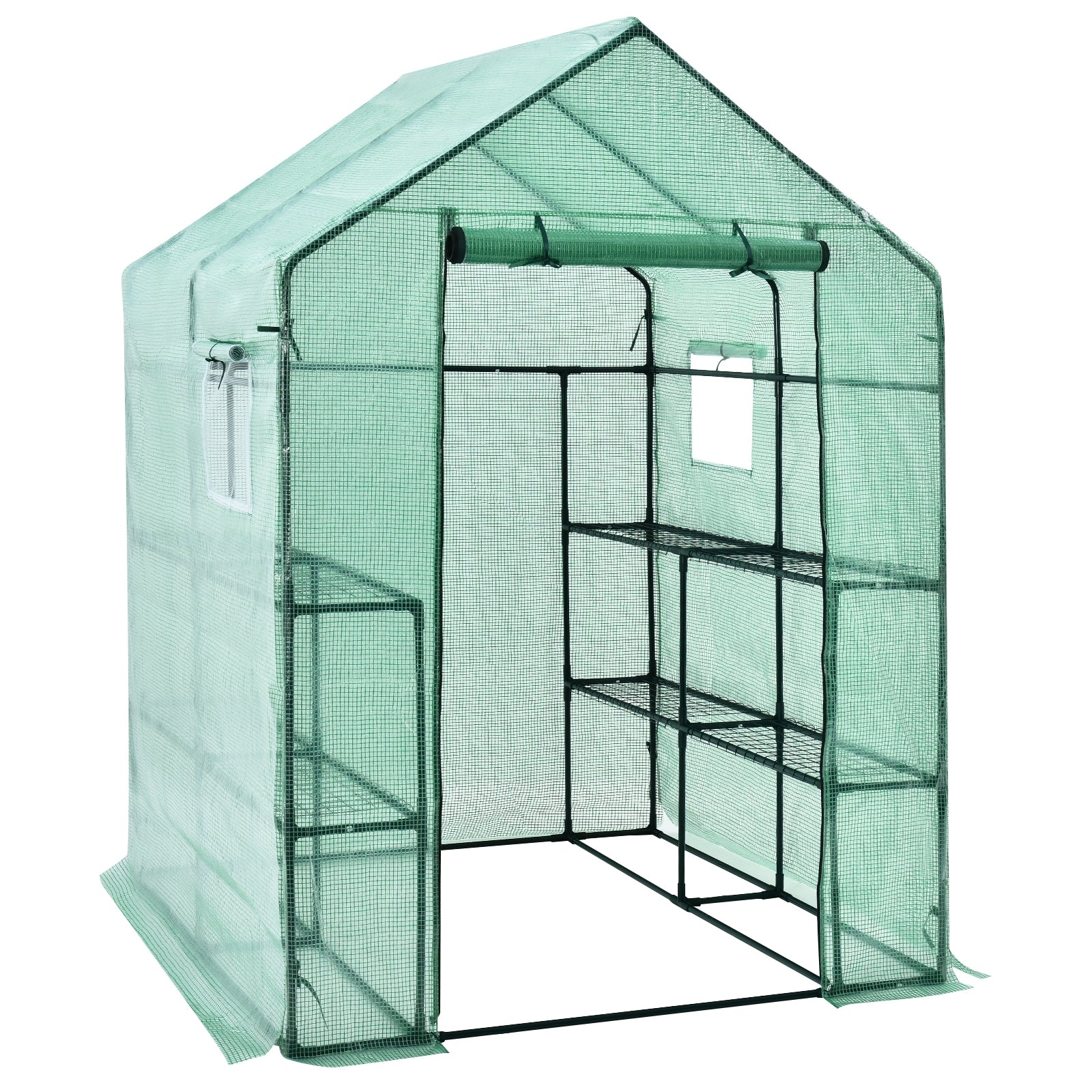 Walk-In Greenhouse, 56 x 56 x 77 Inch, Observation Windows, Green Greenhouses Green at Gallery Canada