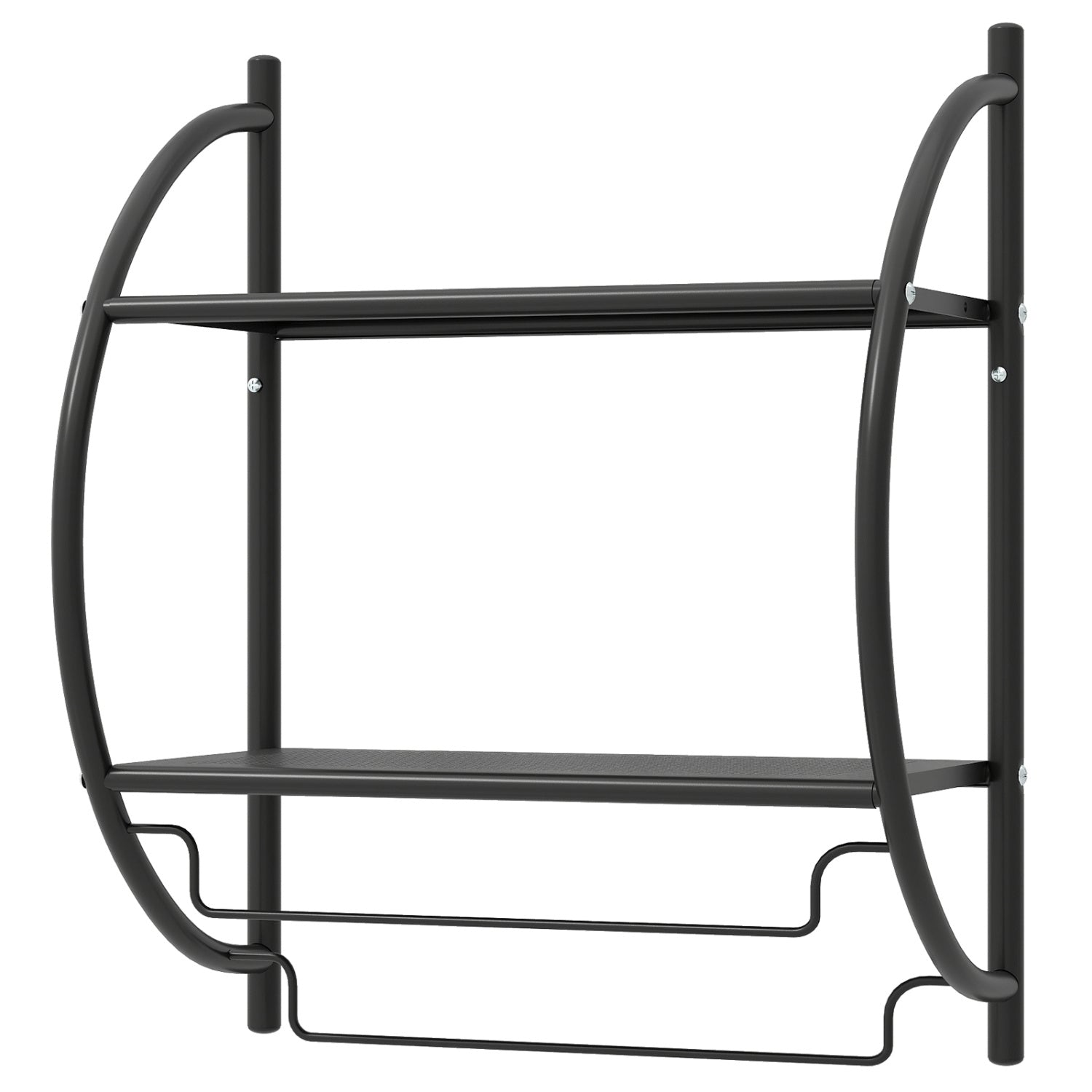Wall Mounted 2-Tier Bathroom Towel Rack, Black Towel Racks at Gallery Canada