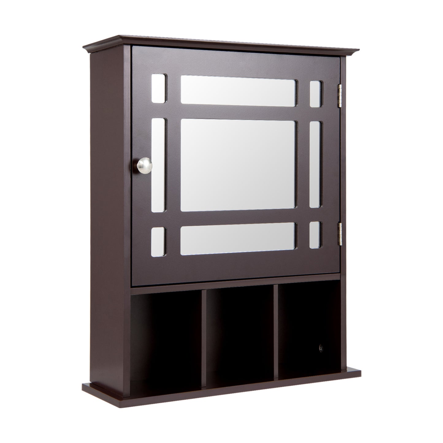 Wall Mounted Mirrored Bathroom Cabinet, Brown Wall Cabinets Brown at Gallery Canada
