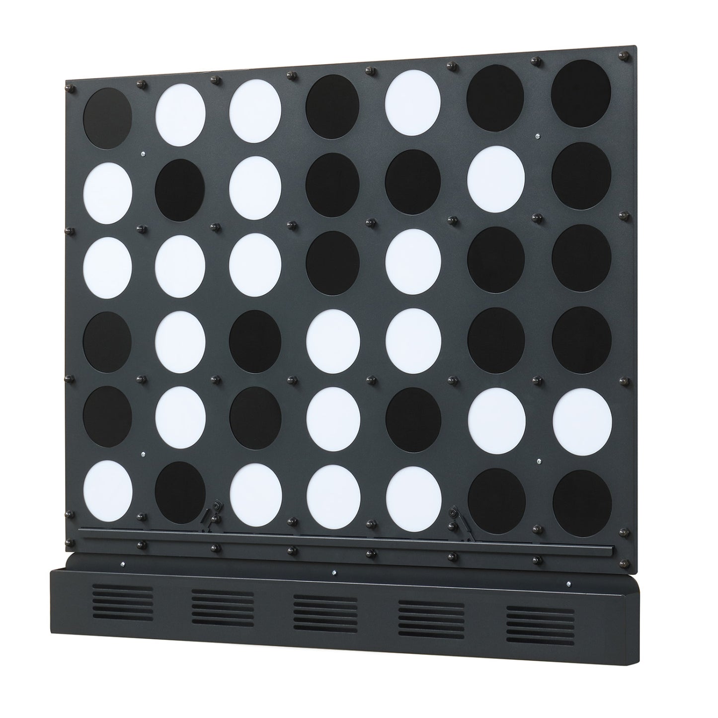 Wall-Mounted Connect-4 Game, Metal, Acrylic Discs, Black Lawn Games Black at Gallery Canada