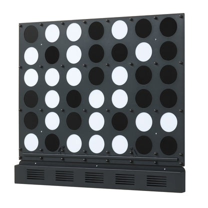 Wall-Mounted Connect-4 Game, Metal, Acrylic Discs, Black Lawn Games Black at Gallery Canada