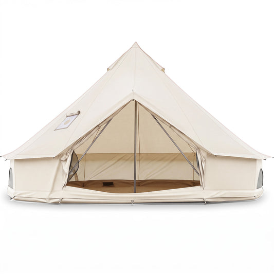 Waterproof Bell Tent With Stove Jack, Mesh Windows, M Tents Beige at Gallery Canada